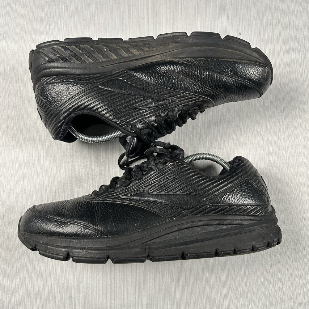Brooks Addiction Walker Men’s Size 10 Black Leather Walking Shoes 1103181D072